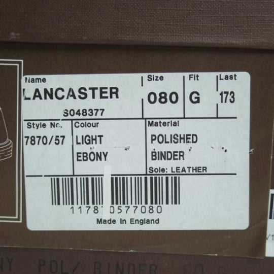 極美品★チャーチ 80G 【★LANCASTER/ランカスター】 173ラスト/ポリッシュドバインダーカーフ/4都市ロゴ/ストレートチップ/Church's★b347