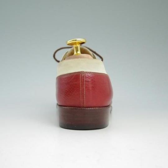 ★(仏)エルメス(レディース) SIZE 37 【★希少!!ビンテージHermes/赤×白 コンビカラー】 Uチップ★b351