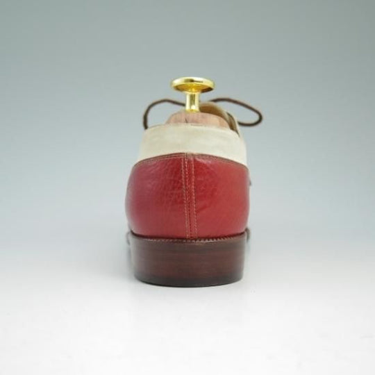 ★(仏)エルメス(レディース) SIZE 37 【★希少!!ビンテージHermes/赤×白 コンビカラー】 Uチップ★b351