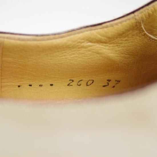 ★(仏)エルメス(レディース) SIZE 37 【★希少!!ビンテージHermes/赤×白 コンビカラー】 Uチップ★b351