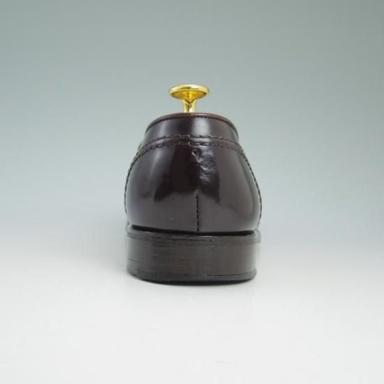 美品★ブルックスブラザーズ 7.5D 【★超希少!!新喜皮革コードバン使用】バーガンディー/コインローファー/BROOKS BROTHERS★b354