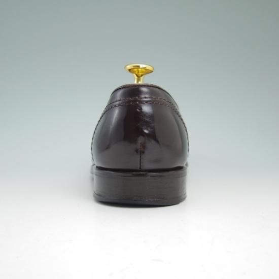 美品★ブルックスブラザーズ 7.5D 【★超希少!!新喜皮革コードバン使用】バーガンディー/コインローファー/BROOKS BROTHERS★b354