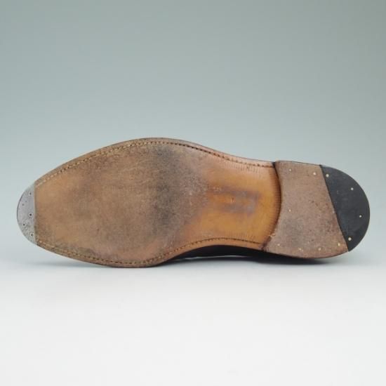 美品★ブルックスブラザーズ 7.5D 【★超希少!!新喜皮革コードバン使用】バーガンディー/コインローファー/BROOKS BROTHERS★b354