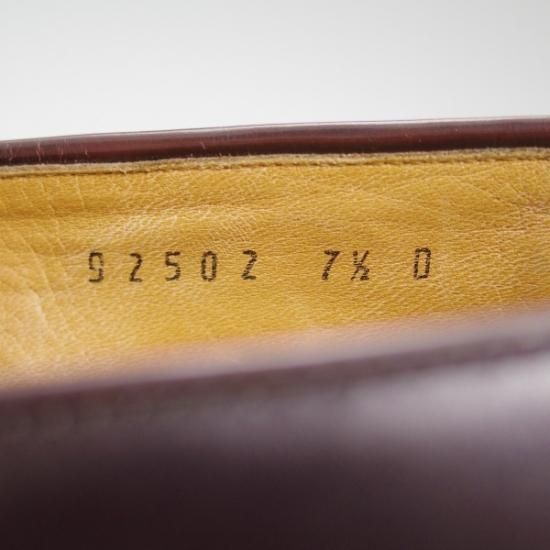 美品★ブルックスブラザーズ 7.5D 【★超希少!!新喜皮革コードバン使用】バーガンディー/コインローファー/BROOKS BROTHERS★b354