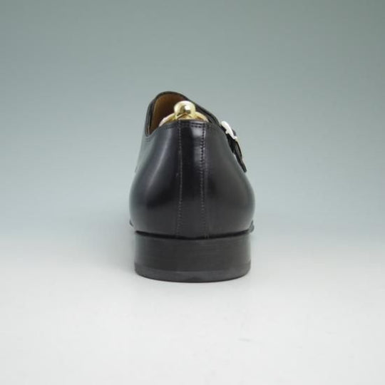 新品★(伊)サントーニ SIZE 7.5【★ダブルモンク/カーフ】モンクストラップ/FIRST SUPER NERO/7289/Santoni★b357