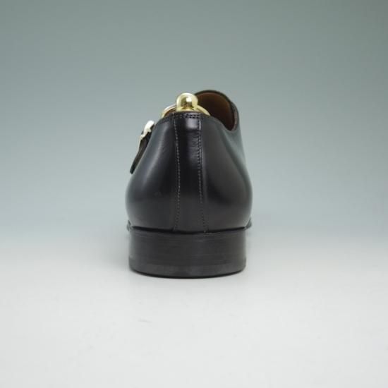 新品★(伊)サントーニ SIZE 7.5【★ダブルモンク/カーフ】モンクストラップ/FIRST SUPER NERO/7289/Santoni★b357