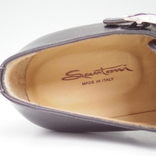 新品★(伊)サントーニ SIZE 7.5【★ダブルモンク/カーフ】モンクストラップ/FIRST SUPER NERO/7289/Santoni★b357