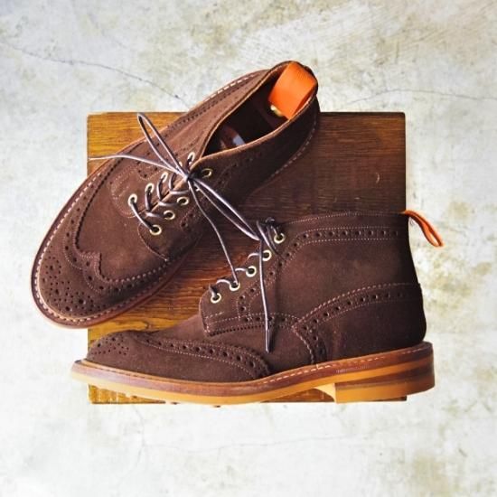 未使用★トリッカーズ SIZE 6.5【★希少!!５アイレット仕様】コマンドクラブソール/M5833/スエード/カントリーブーツ/Tricker's★b359