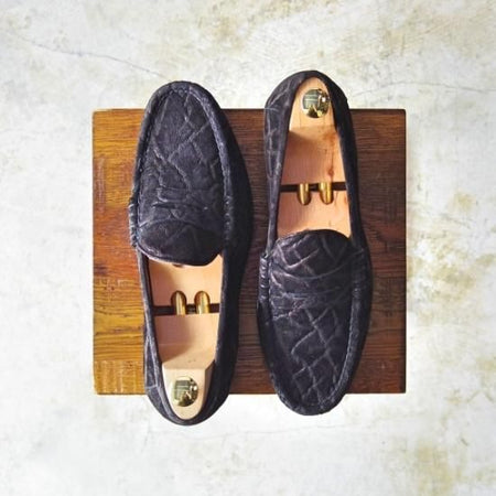 ★(伊)F.LLI ジャコメッティ SIZE 42【定価15万円程度★象革/エレファントレザー】コインローファー/フラテッリ/F.LLI Giacometti★b362