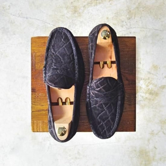 ★(伊)F.LLI ジャコメッティ SIZE 42【定価15万円程度★象革/エレファントレザー】コインローファー/フラテッリ/F.LLI Giacometti★b362