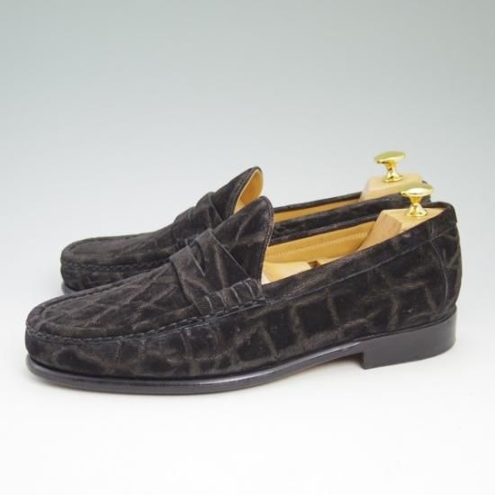 ★(伊)F.LLI ジャコメッティ SIZE 42【定価15万円程度★象革/エレファントレザー】コインローファー/フラテッリ/F.LLI Giacometti★b362