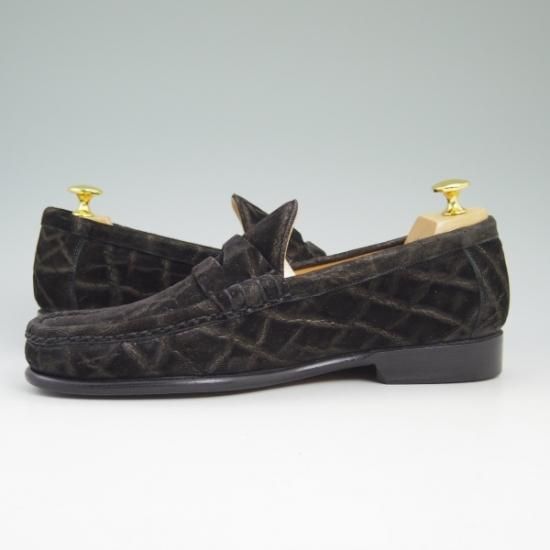 ★(伊)F.LLI ジャコメッティ SIZE 42【定価15万円程度★象革/エレファントレザー】コインローファー/フラテッリ/F.LLI Giacometti★b362