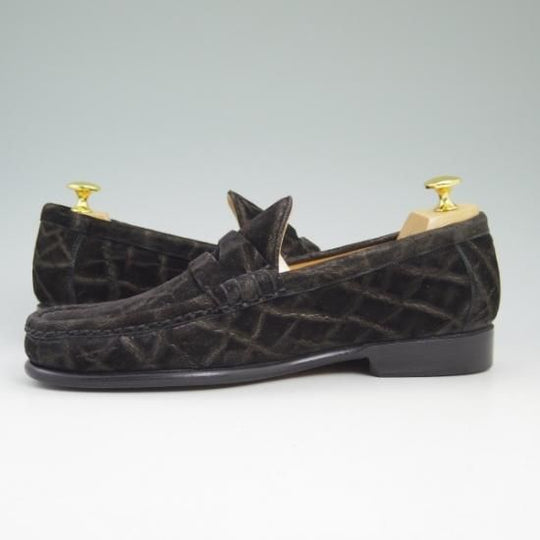 ★(伊)F.LLI ジャコメッティ SIZE 42【定価15万円程度★象革/エレファントレザー】コインローファー/フラテッリ/F.LLI Giacometti★b362