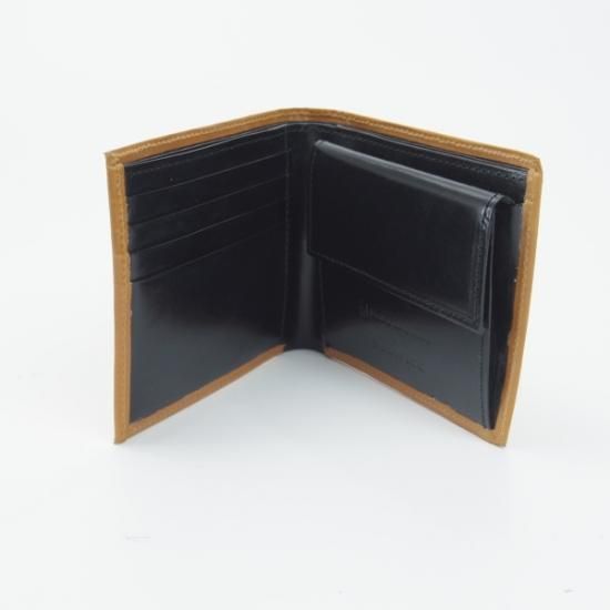 極美品★ニュー&リングウッド【★ブライドルレザー仕様】茶×黒/二つ折り財布/レザー 本革/メンズ/NEW&LINGWOOD★b365