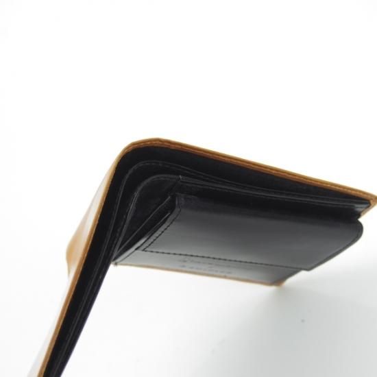 極美品★ニュー&リングウッド【★ブライドルレザー仕様】茶×黒/二つ折り財布/レザー 本革/メンズ/NEW&LINGWOOD★b365