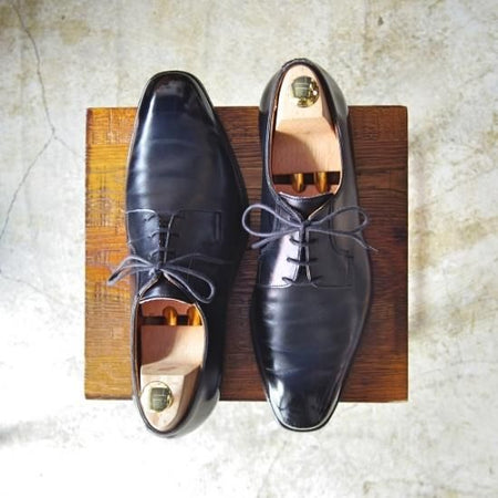 極上★クロケット＆ジョーンズ UK7/US7.5E【★ラルフローレン別注/Polo Ralph Lauren】プレーントゥ/Crockett＆Jones★b371