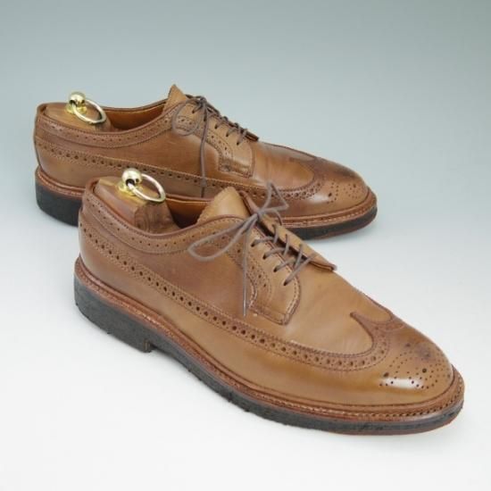 美品★オールデン 7.5E【★(ハワイ)Leather Soul別注/レザーソウル】クロムエクセルレザー/97872/ロングウイング/バリーラスト/Alden★b374