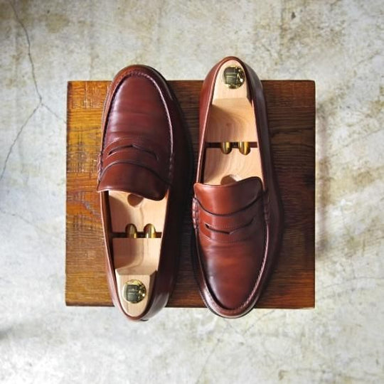 極上★(伊)タニノクリスチー SIZE 6.5【★定価10万円以上】コインローファー/カーフ/TANINO CRISCI★b376