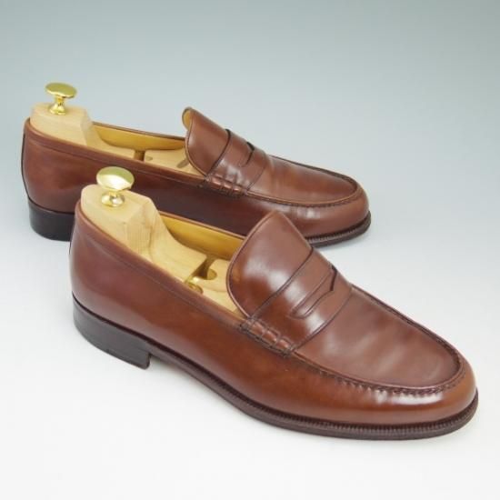 極上★(伊)タニノクリスチー SIZE 6.5【★定価10万円以上】コインローファー/カーフ/TANINO CRISCI★b376