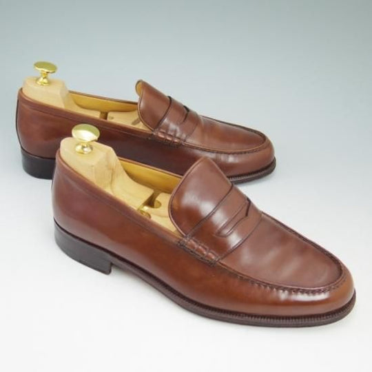 極上★(伊)タニノクリスチー SIZE 6.5【★定価10万円以上】コインローファー/カーフ/TANINO CRISCI★b376