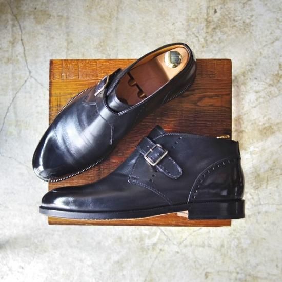 極美品★(伊)タニノクリスチー SIZE 6.5【★希少!!ジョージブーツ】カーフ/TANINO CRISCI★b377
