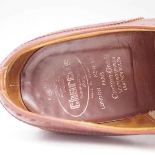 ★チャーチ 90E/UK9【★ディプロマット/DIPLOMAT/3都市ロゴ】73ラスト/旧チャーチ/セミブローグ/Church's★b378