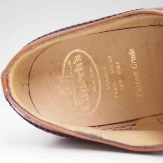 美品★チャーチ 80F/UK8【★バーウッド/BURWOOD】81ラスト/ポリッシュドバインダーカーフ/4都市ロゴ/サンダルウッド/Church's★b379