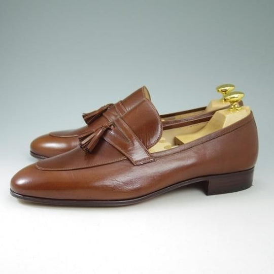 新品★(伊)タニノクリスチー SIZE 8.5【★定価10万円以上/大変希少な未使用品!!】タッセルローファー/TANINO CRISCI★b390