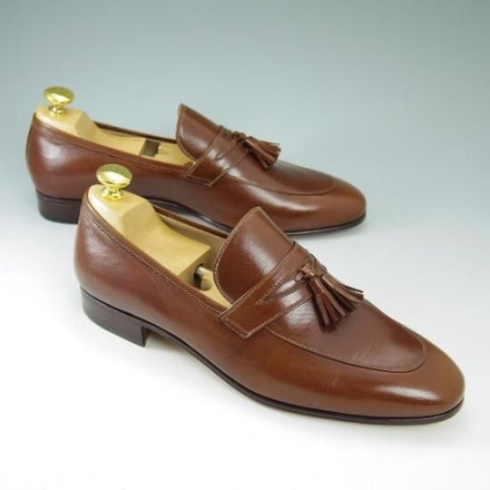 新品★(伊)タニノクリスチー SIZE 8.5【★定価10万円以上/大変希少な未使用品!!】タッセルローファー/TANINO CRISCI★b390
