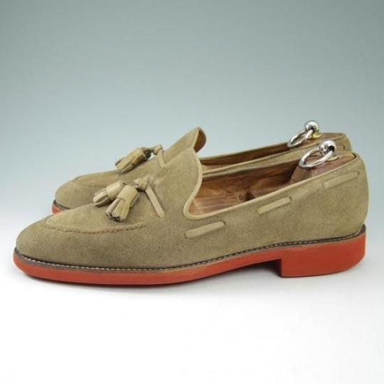 極上★クロケット&ジョーンズ 7D【★ブリックソール/BECKENHAM/341ラスト/スエード/タッセルローファー】Crockett&Jones★b391