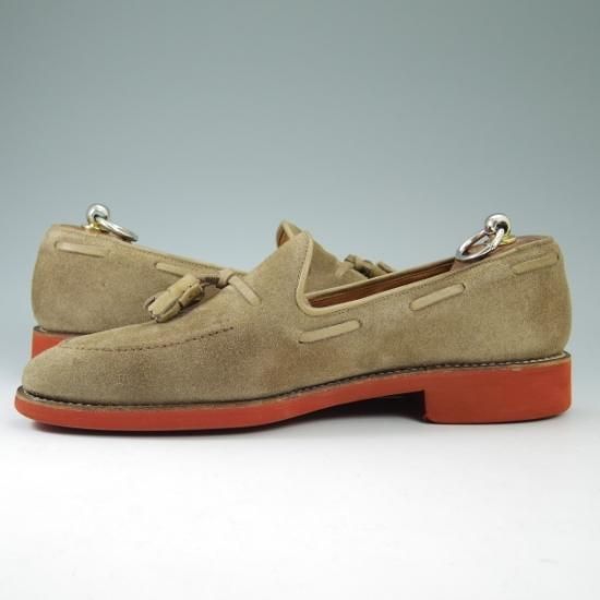 極上★クロケット&ジョーンズ 7D【★ブリックソール/BECKENHAM/341ラスト/スエード/タッセルローファー】Crockett&Jones★b391