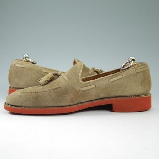 極上★クロケット&ジョーンズ 7D【★ブリックソール/BECKENHAM/341ラスト/スエード/タッセルローファー】Crockett&Jones★b391