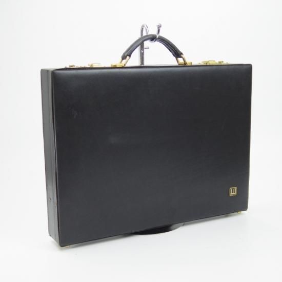 極上★ダンヒル/DUNHILL【★スペイン製】アタッシュケース/レザー 黒/メンズ ビジネス バッグ★N4879