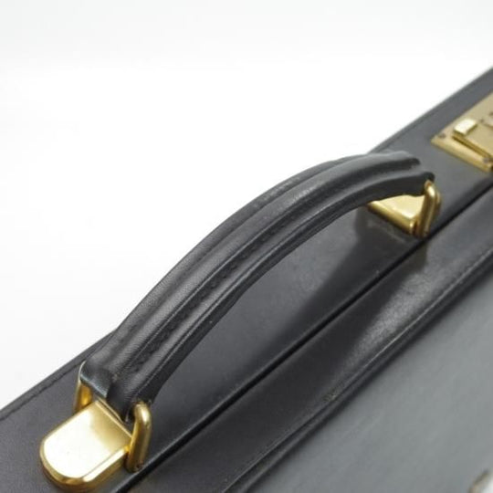 極上★ダンヒル/DUNHILL【★スペイン製】アタッシュケース/レザー 黒/メンズ ビジネス バッグ★N4879