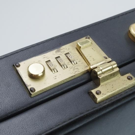 極上★ダンヒル/DUNHILL【★スペイン製】アタッシュケース/レザー 黒/メンズ ビジネス バッグ★N4879