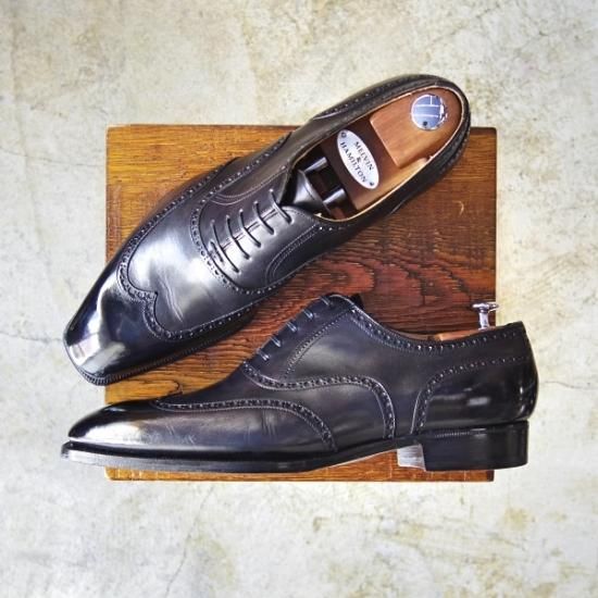 極美品★(伊)リカルド フレッチャ ベステッティ SIZE 9【★定価20万円程度/シューツリー付き】RICCARDO FRECCIA BESTETTI★b394