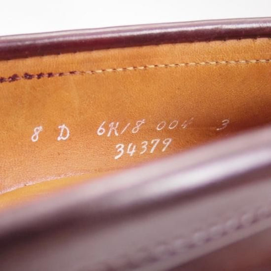 極美品★オールデン 8D【★コードバン仕様/BROOKS BROTHERS別注】ヴァンラスト/34379/ブルックスブラザーズ/コインローファー/Alden★b396