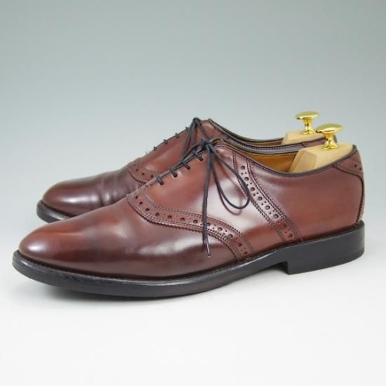 極上★(米)アレンエドモンズ 8.5E【定価15万円以上★コードバン仕様/Polo】サドルシューズ/赤茶/メンズ/ALLEN EDMONDS★b398
