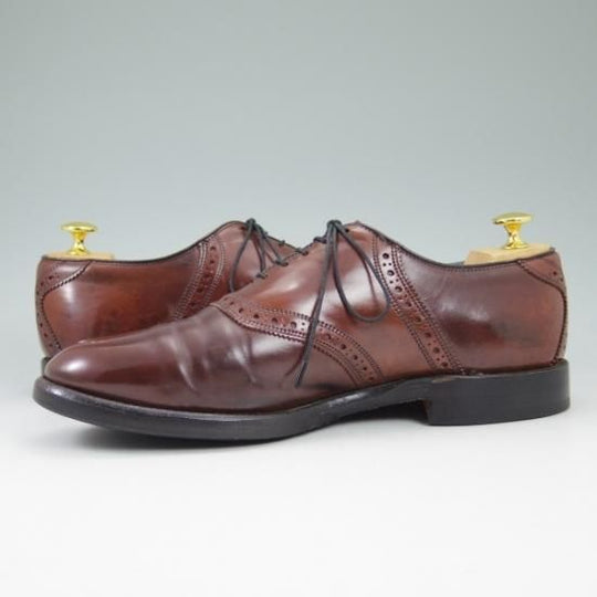 極上★(米)アレンエドモンズ 8.5E【定価15万円以上★コードバン仕様/Polo】サドルシューズ/赤茶/メンズ/ALLEN EDMONDS★b398