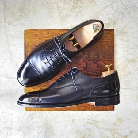 極上★チャーチ 75F/UK7.5【★希少!!過渡期モデル/旧チャーチ同様】100ラスト/Bamford/3〜4都市ロゴ/ストレートチップ/Church's★b403