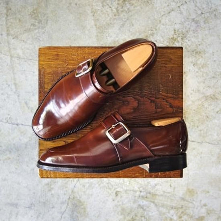 極上★チャーチ 50F/UK5【★ブックバインダーカーフ/3都市ロゴ/73ラスト】Westbury/旧チャーチ/モンクストラップ/Church's★b404