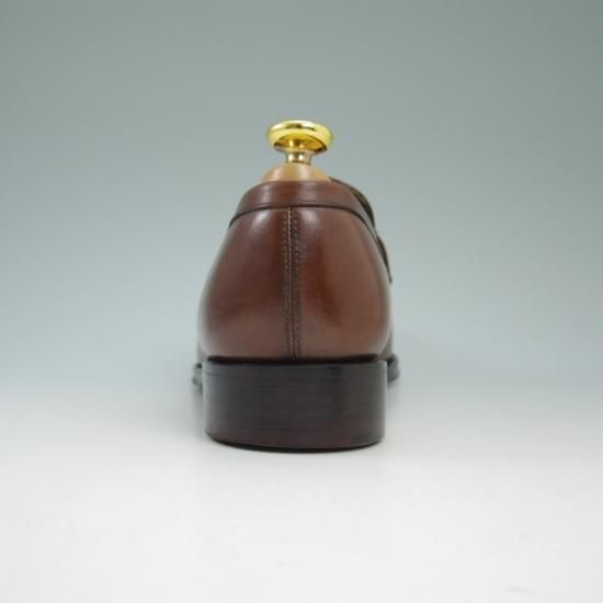 美品★ペルフェット SIZE 8.5【★半カラス仕上げ/P2601】コインローファー/PERFETTO★b418