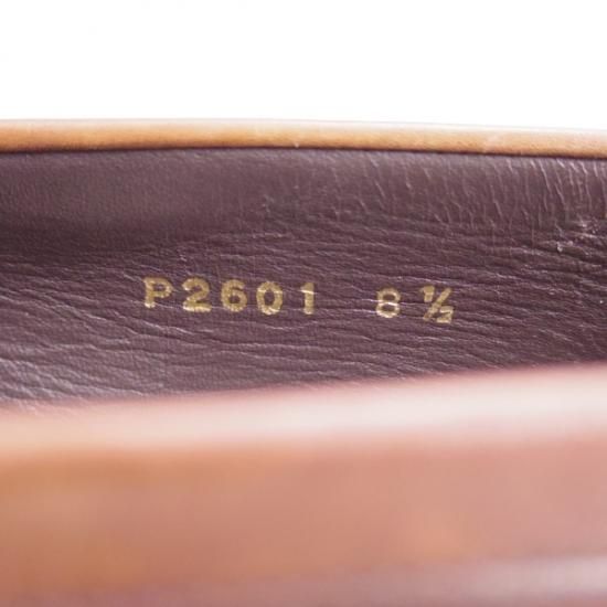 美品★ペルフェット SIZE 8.5【★半カラス仕上げ/P2601】コインローファー/PERFETTO★b418