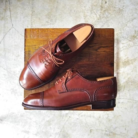 極上★(伊)タニノクリスチー SIZE 5.5【★定価10万円以上】クォーターブローグ/TANINO CRISCI★b422
