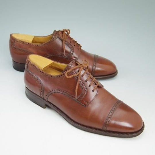 極上★(伊)タニノクリスチー SIZE 5.5【★定価10万円以上】クォーターブローグ/TANINO CRISCI★b422