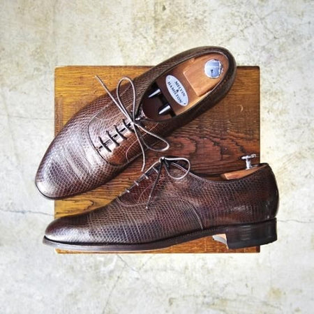 時価20万円以上★チャーチ 85F/UK8.5【★超希少!!リザード仕様/84ラスト】3都市ロゴ/プレーントゥ/旧チャーチ/Church's★b428