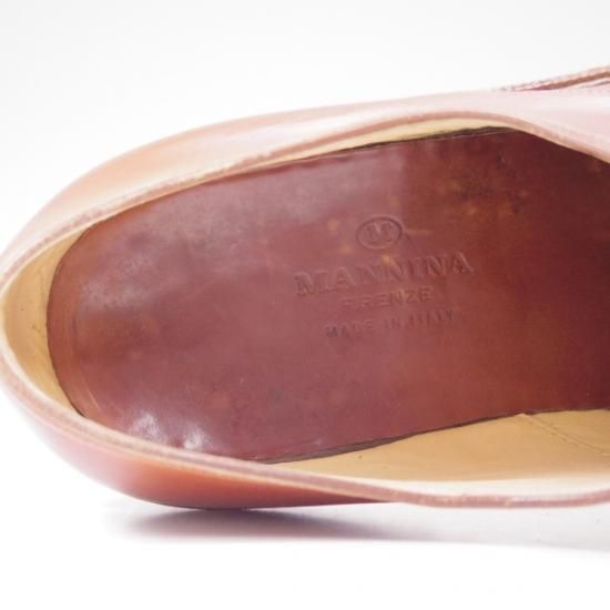 極上★(伊)マンニーナ UK8程度【貴重★オーダー品】Uチップ/MANNINA★b433