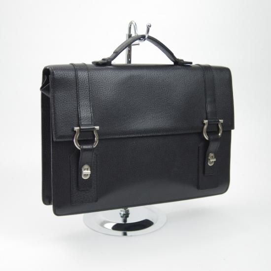 極上★(伊)サルヴァトーレ フェラガモ/Ferragamo【★鞄】ブリーフケース/レザー 黒/メンズ ビジネス バッグ/Salvatore★N4887