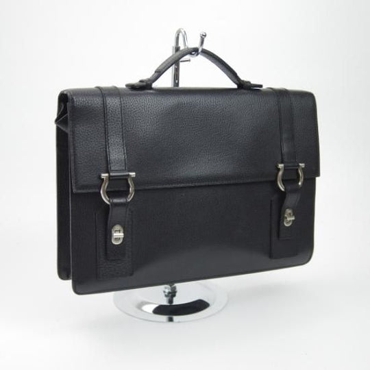 極上★(伊)サルヴァトーレ フェラガモ/Ferragamo【★鞄】ブリーフケース/レザー 黒/メンズ ビジネス バッグ/Salvatore★N4887