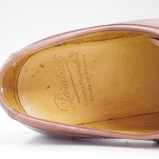 美品★パラブーツ SIZE 6.5【★希少!!ポマード/POMMARD】LISSE MARRON/マロン/リスレザー/ギャラクシーソール/Uチップ/Paraboot★b435